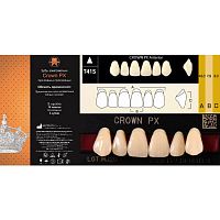 Зубы CROWN PX Anterior, цвет A4, фасон T41S композитные трехслойные, 6 шт.
