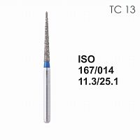 Бор алмазный MANI TF-13 по ISO 173, конус ,018 х 10.2 х 21.8 мм, зернистость S, 5 штук