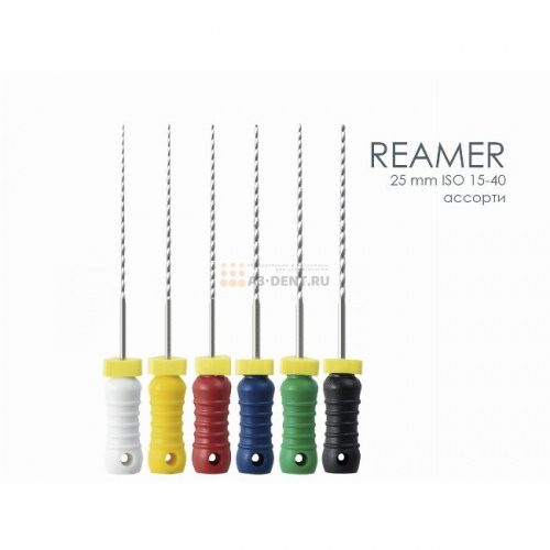 Дрильборы MANI Reamers ручные, длина 28 мм, диаметр 0,45-0,80 мм, ISO 45-80, 6 шт. 