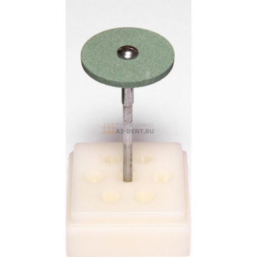 Полир силикон-карбидный с добавлением керамики для обработки циркона диск-"колесо",22 х 2мм,1 шт