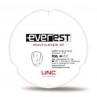 Диск циркониевый Everest Multilayer AT, многослойный для Zirconzahn, 95х12мм, D3, UNC Inc (Корея)