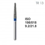 Бор алмазный MANI TR-13 по ISO 198, конус,018х9,2х21,8мм,макс.скорость 300 тыс.об,зерн.S,5шт