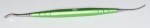 Инструмент моделировочный для воска ручка 07302 зеленая, насадки (D6,E2) - нерж. сталь
